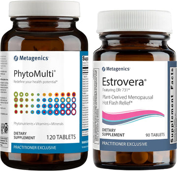 Metagenics Bundle - Estrovera & Phytomulti - 90 Tablets Of Estrovera For Hot Flashes, Menopause Relief & Night Sweats* - 120 Tablets Of Phytomulti For Overall Health & Aging