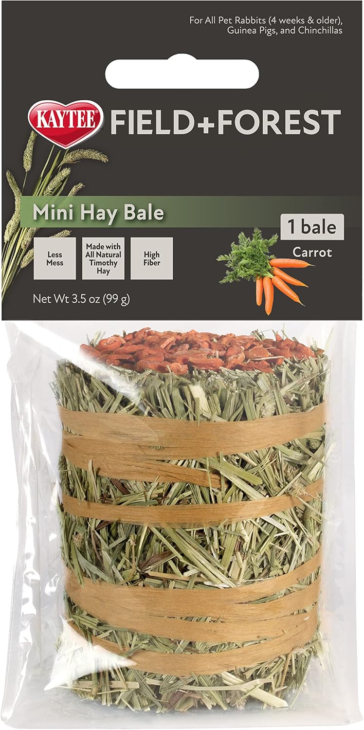 Kaytee Field+Forest Mini Hay Bale Carrot 3.5 Ounces