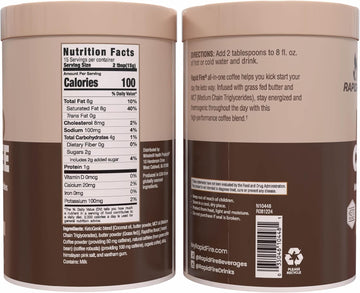Rapidfire Keto Coffee Instant Coffee Mix, Caramel Macchiato Flavor, 7.93 Ounce (255G), 15 Servings