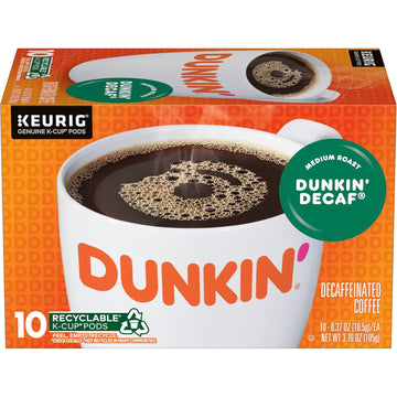 Dunkin' Decaf Medium Roast Coffee, 60 Keurig K-Cup Pods
