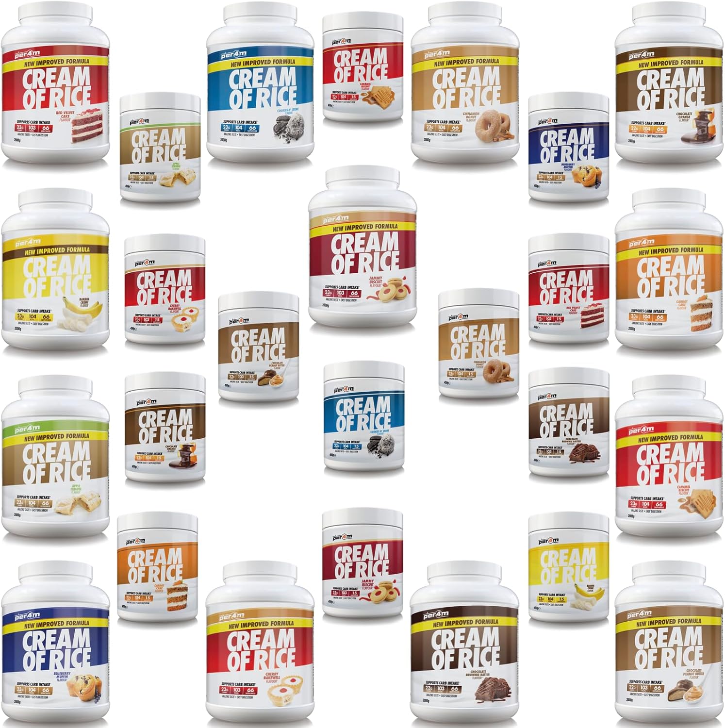 Per4m Cream Of Rice | 15 Servings | High Carbohydrate Cream Of Rice | Breakfast Replacement | Low Sugar Gym Supplements 450g NEW IMPROVED FORMULA (Chocolate Brownie Batter, 450g) : Amazon.co.uk: Health & Personal Care