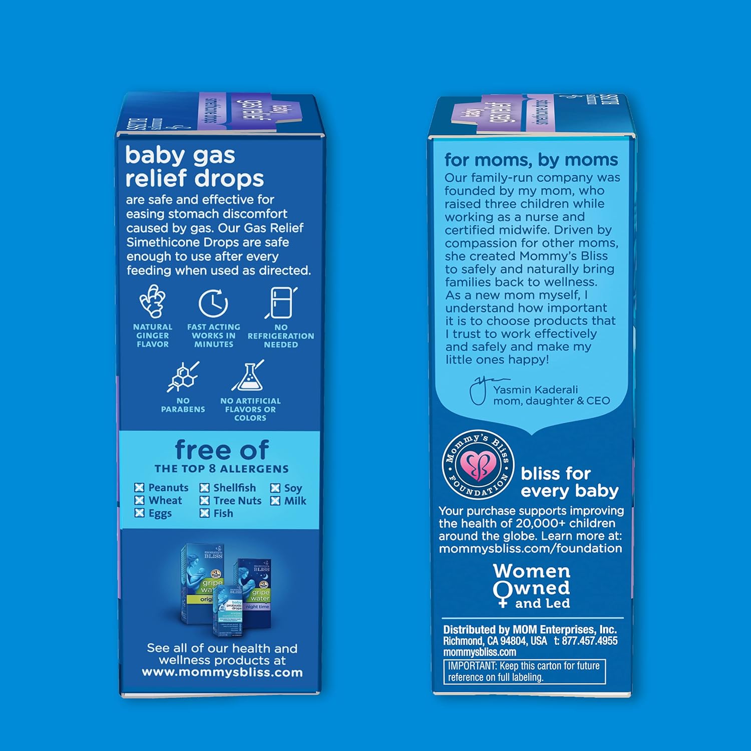 Mommy's Bliss Gas Relief Drops Bottle, Simethicone Drops for Infants, Relieves Stomach Discomfort, Safe & Gentle, Ginger Flavor, 1 Fl Oz (Pack of 1) : Everything Else