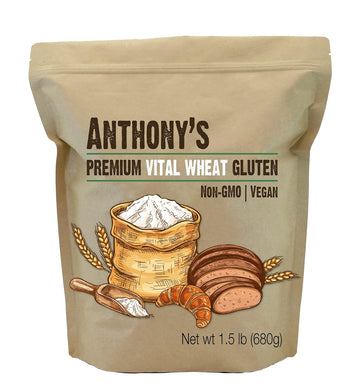 Anthony'S Vital Wheat Gluten, 1.5 Lb, High In Protein Flour, Vegan, Non Gmo, Keto Friendly, Low Carb