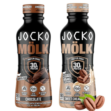 Jocko Mölk Rtd Protein Shakes Bundle - Chocolate & Sweet Cream Coffee (24 Pack)