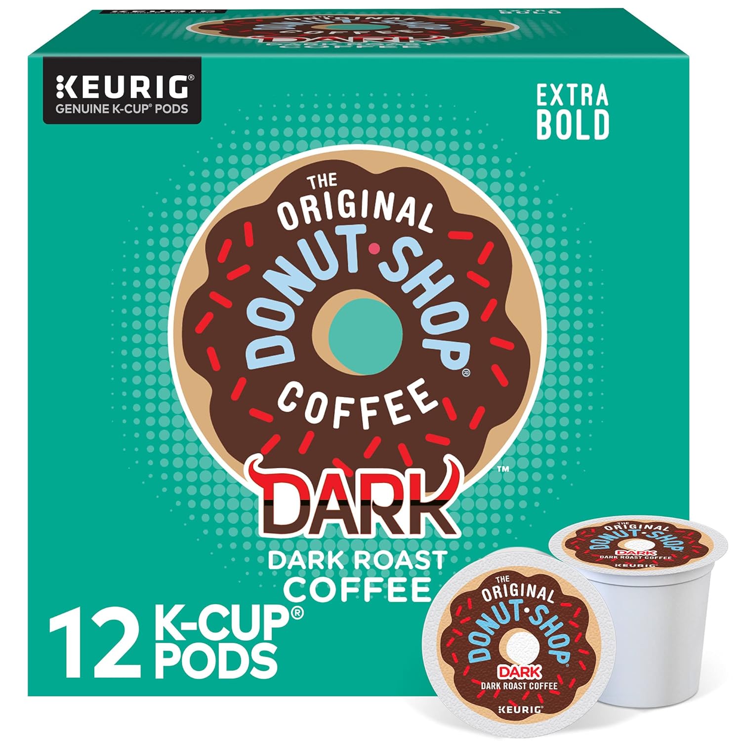 The Original Donut Shop Dark Roast Coffee, K-Cup, 12 ct