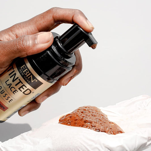 Ebin New York - Tinted Mousse - Unisex - 100Ml - Medium Dark Brown For Seamless Lace Tinting & Natural Scalp Appearance