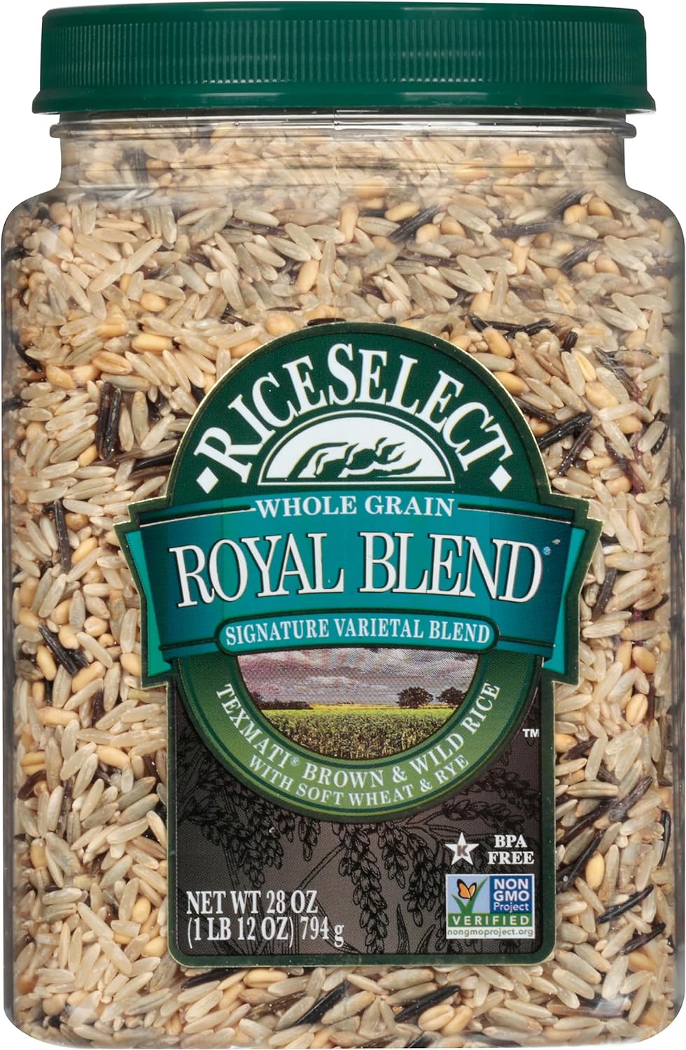 RiceSelect Texmati Brown & Wild Rice Royal Blend, 28 Ounce (Pack of 1)