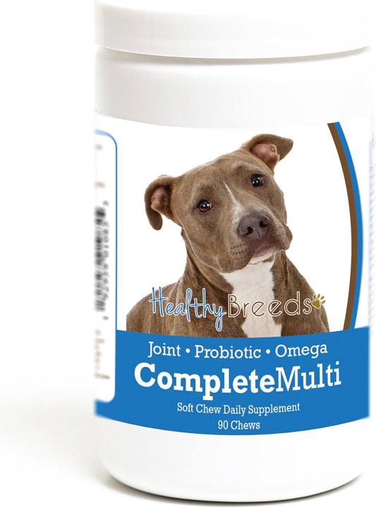 Healthy Breeds Pit Bull All in One Multivitamin Soft Chew 90 Count : Pet Supplies