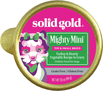 Solid Gold Wet Dog Food For Small Dogs - Mighty Mini Grain Free Wet Dog Food Made With Real Turkey - For Puppies, Adult & Senior Small Breeds With Sensitive Stomachs