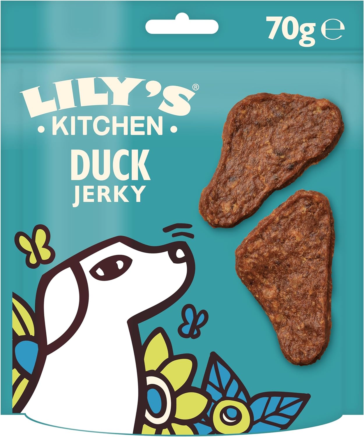 Lily’s Kitchen Made with Natural Ingredients Adult Dog Treats Packet The Mighty Duck Mini Jerky for Small, Medium, Large Dogs (8 Packs x 70g)?DTSDJ70