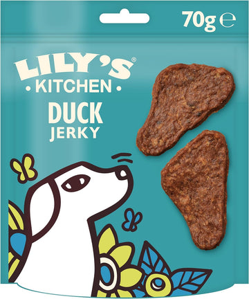 Lily’s Kitchen Made with Natural Ingredients Adult Dog Treats Packet The Mighty Duck Mini Jerky for Small, Medium, Large Dogs (8 Packs x 70g)?DTSDJ70