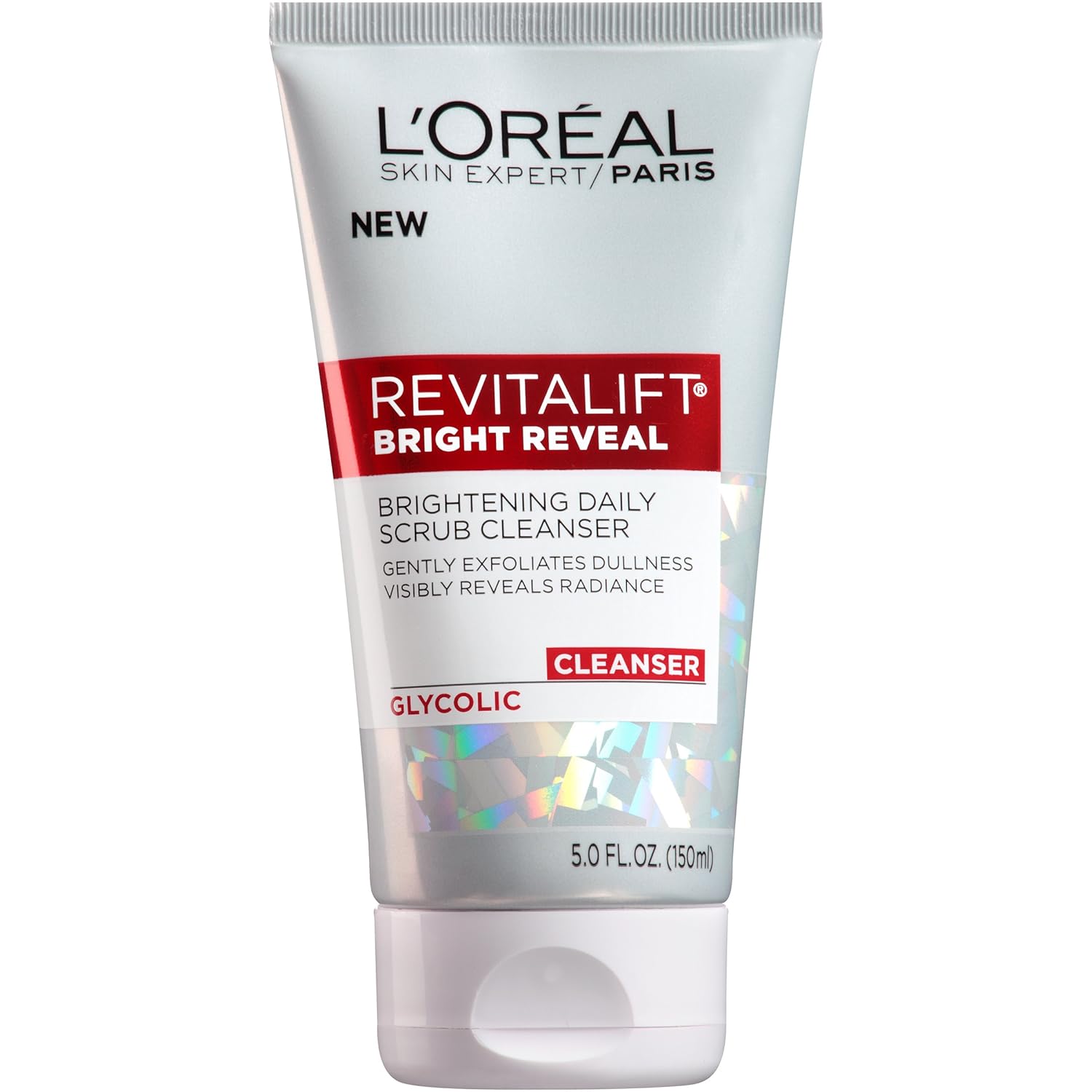 L'Oreal Paris Skincare Revitalift Bright Reveal Facial Cleanser With Glycolic Acid, Anti-Aging Daily Face Cleanser To Exfoliate Dullness And Brighten Skin, 5 Fl Oz (Pack Of 1)