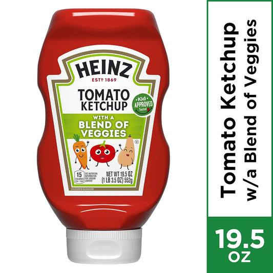 Heinz Tomato Ketchup With A Blend Of Veggies, 19.5 Oz