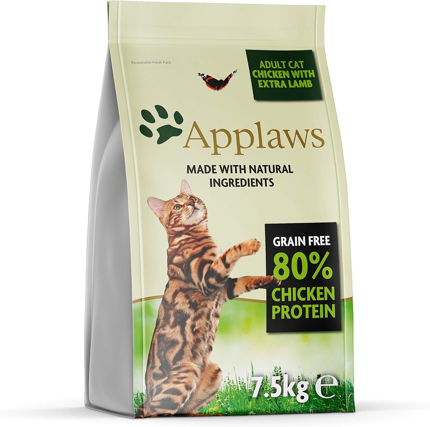 Applaws Complete and Grain Free Dry Adult Cat Food, Chicken with Lamb 7.5 kg Bag?9103309