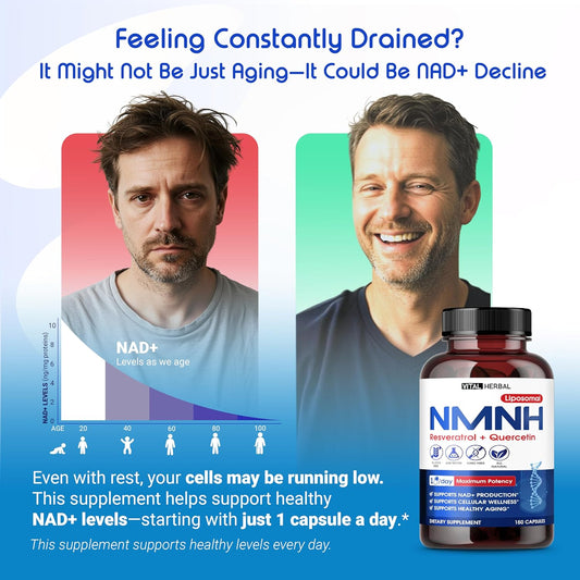 Nmnh With Resveratrol Supplement – 150 Capsules – Supports Nad+ Production, Cellular Energy & Healthy Aging – Made In The Usa