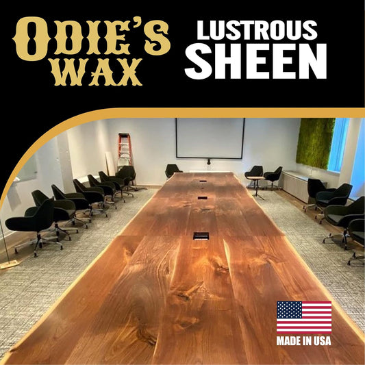 ODIE'S Wax •Super Hard Wax for Wood •Works with Odie's Oil •Odie's Super Duper Oil and Odie's Wood Butter for Extra Lustrous Sheen •Protection and Durability •9 Ounce Glass Jar