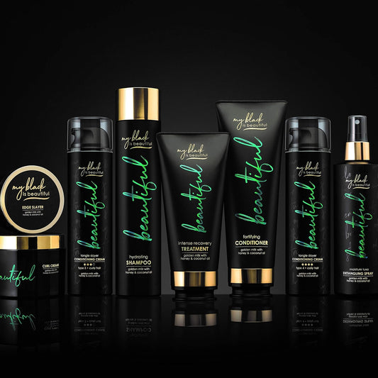 My Black Is Beautiful Curl Cream, Sulfate Free, For Curly And Coily Hair With Coconut Oil, Honey And Turmeric, 7.6 Fl Oz