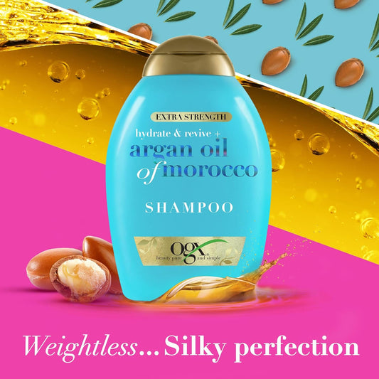 Ogx Hydrate And Repair Argan Oil Shampoo For Dry, Damaged Hair 385Ml