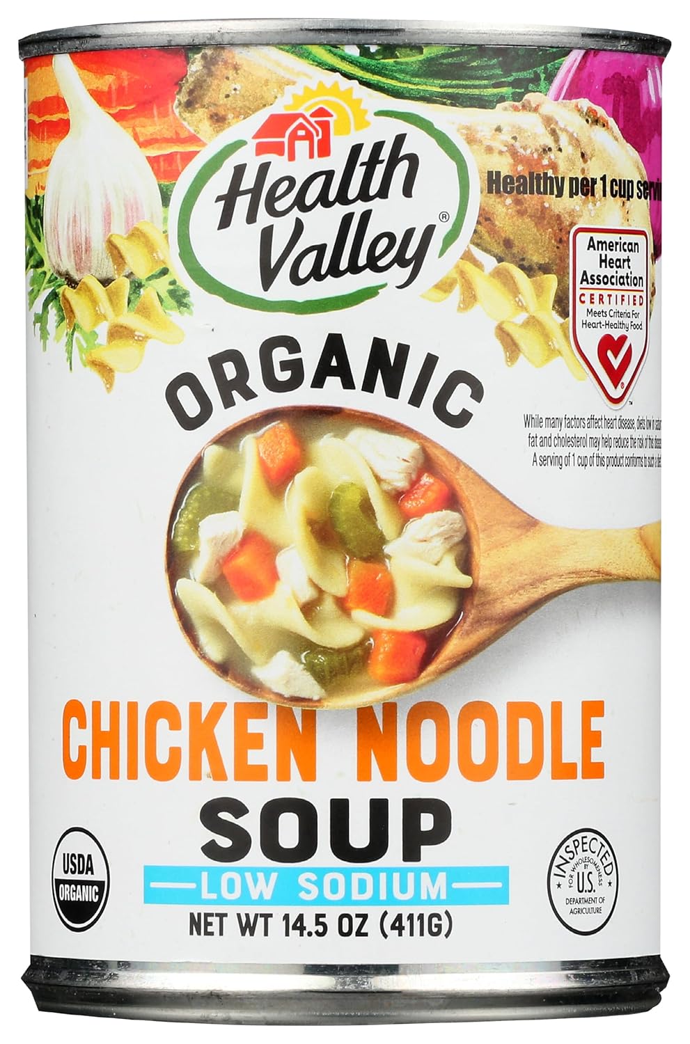 Health Valley Organic Chicken Noodle Soup, No Salt, 14.5 Oz