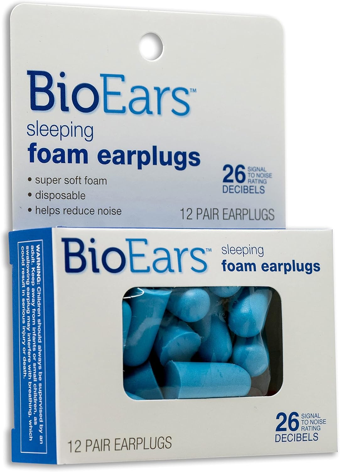 Bioears Foam Earplugs (12 Pairs)