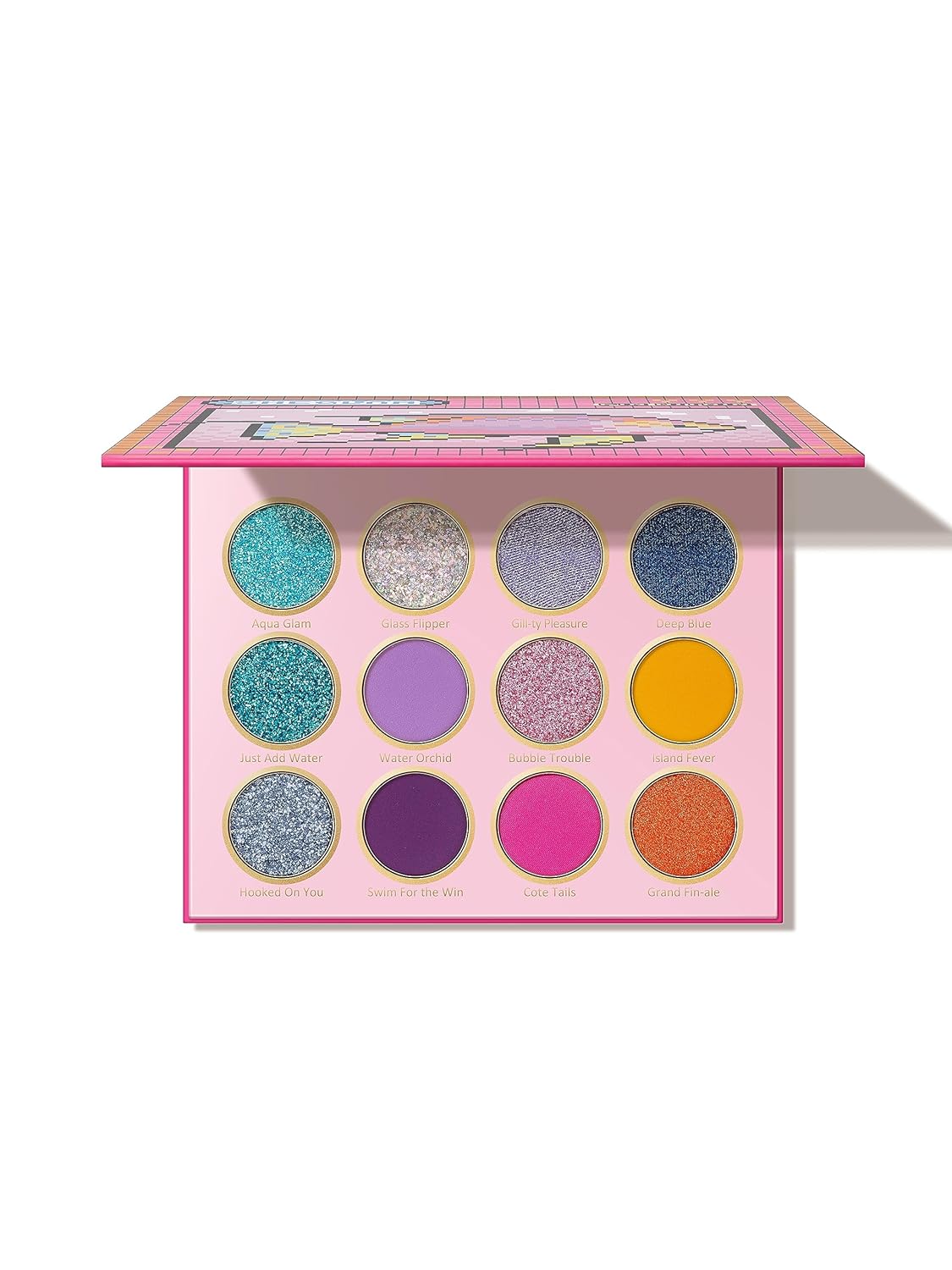 Sheglam Fin Within Glitter Eyeshadow Palette Long Lasting High Pigmented 12-Clolor Metallic Shimmer Eye Shadow Makeup