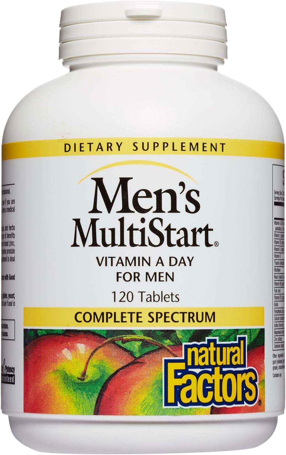 Natural Factors, Men's MultiStart Daily Multivitamin, Nutritional Support for Immune Health and Energy, 120 tablets (60 servings) : Health & Household
