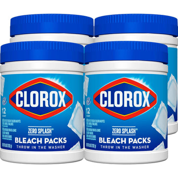 Clorox Zero Splash Bleach Packs, 4 Pack - Powder, Regular Scent, For Laundry & Surfaces