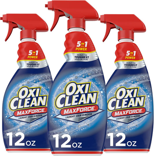 Oxiclean Max Force Laundry Stain Remover Spray, 12 Fl. Oz, 3-Pack