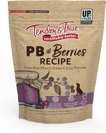 Tender & True Pb+ Berries Low-Fat Dog Jerky Treats