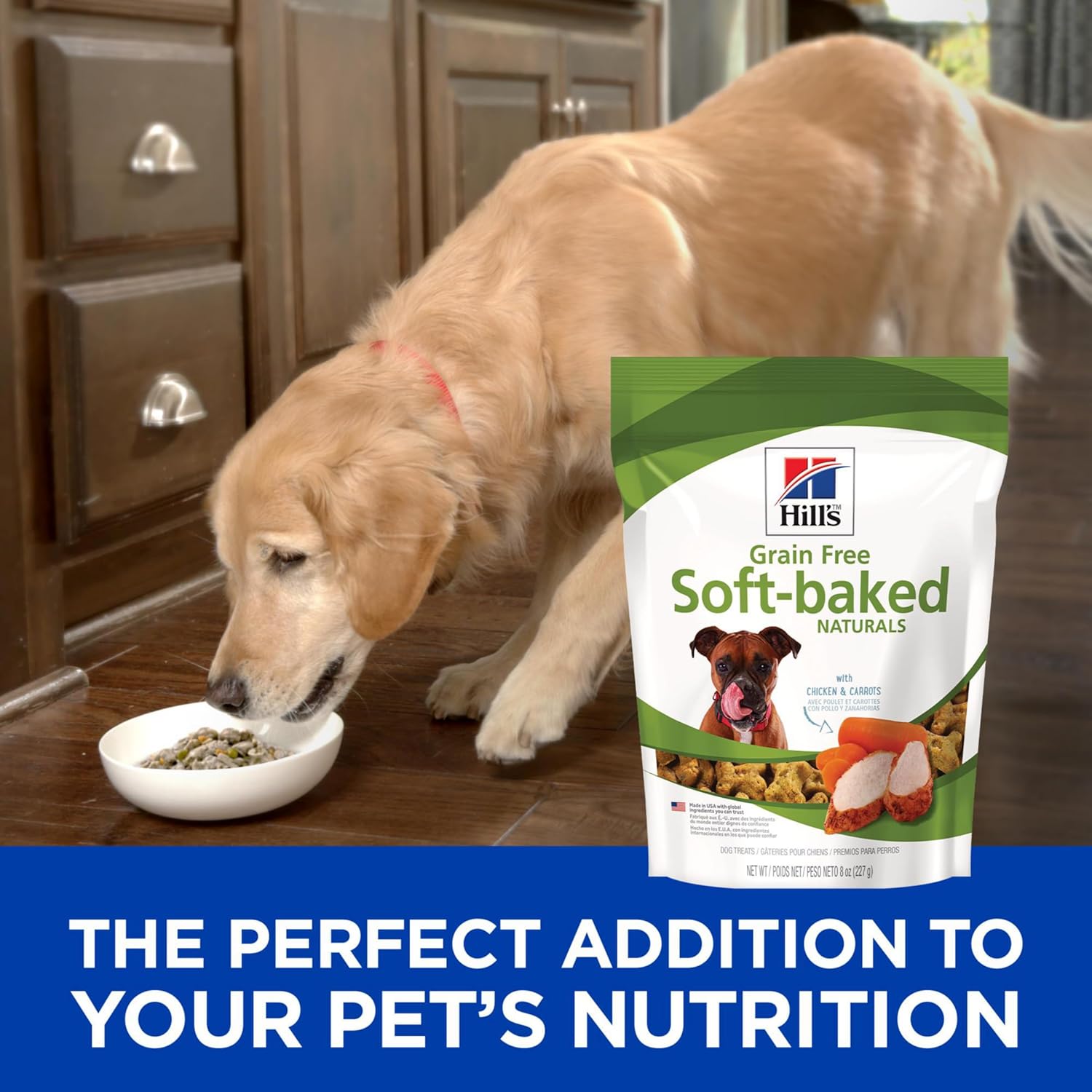 Hill's Grain Free Soft Baked Naturals, All Life Stages, Great Taste, Dog Treats, Chicken & Carrots, 8 oz Bag : Pet Snack Treats : Pet Supplies