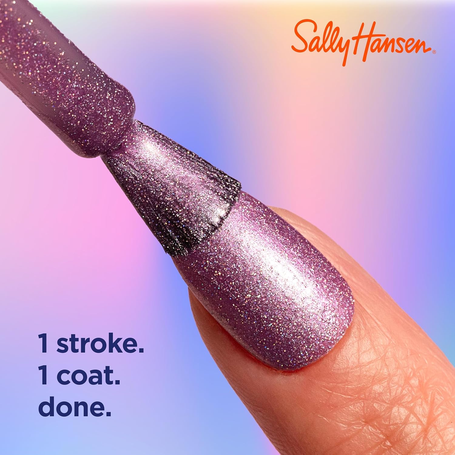 Sally Hansen Insta-Dri® Holo-Glow, Chrome Zone, Quick Dry, Long Lasting, Streak-Free Shine, Metallic Black Nail Polish : Beauty & Personal Care