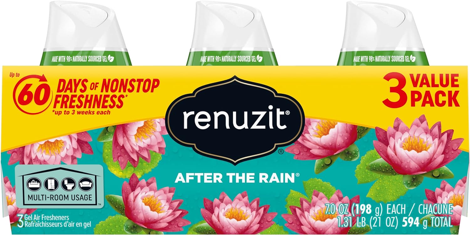 Renuzit Adjustables Air Freshener, After The Rain, 3 Count