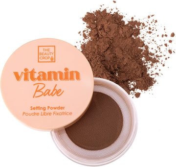The Beauty Crop Vitamin Babe Setting Powder - Talc-Free Loose Powder For Flawless Finish - Rich Shade - 0.35 Oz