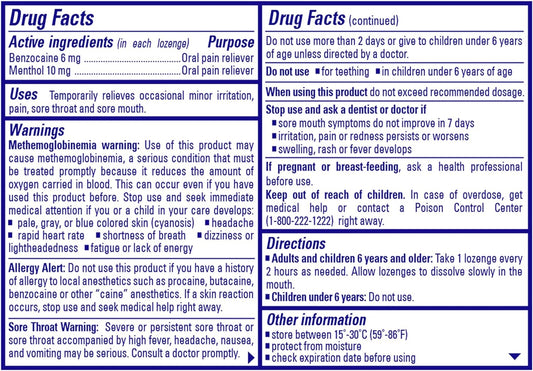 Chloraseptic Sore Throat Lozenges, Citrus, 18 Count, 1 Pack