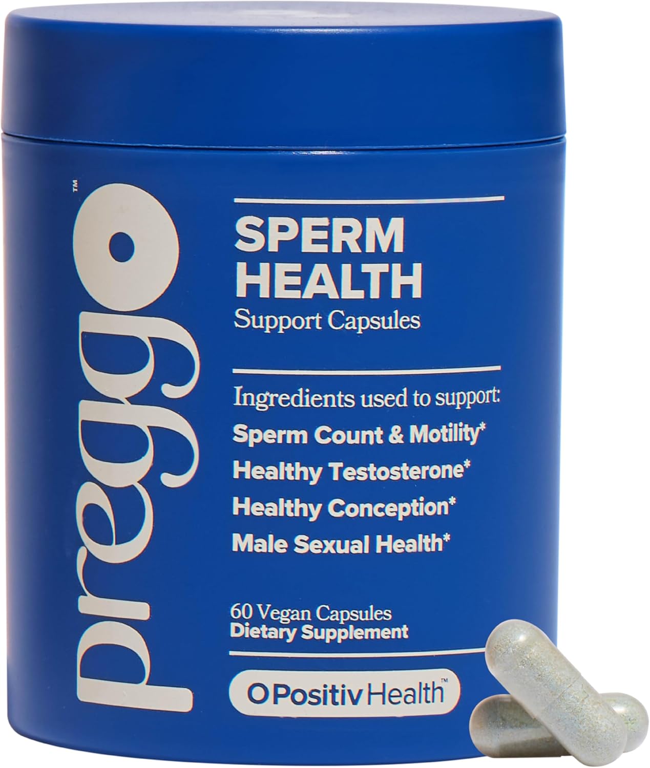 Preggo Sperm Health Capsules For Men - Obgyn-Formulated For Improved Sperm Count & Motility With Tongkat Ali, N-Acetyl Cysteine, Alpha Lipoic Acid – Male Reproductive Health, 60 Count (Pack Of 1)