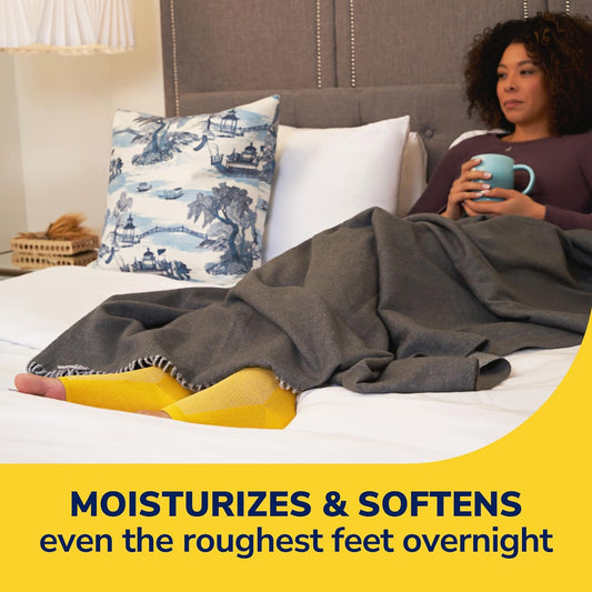 Dr. Scholl'S Rough, Dry Foot Renewal Ultra Overnight Treatment With Overnight Foot Cream 3Oz With Aloe, Coconut Oil & Urea And Heel Sleeve Socks, Deeply Moisturize & Soften Feet, Dermatologist Tested