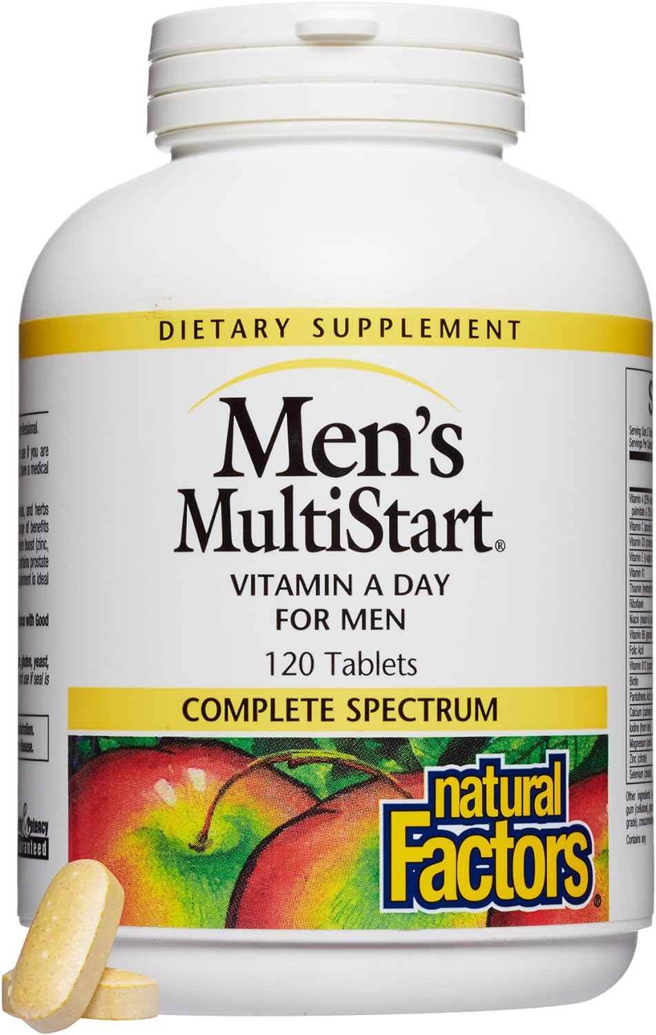 Natural Factors, Men'S Multistart Daily Multivitamin, Nutritional Support For Immune Health And Energy, 120 Tablets (60 Servings)