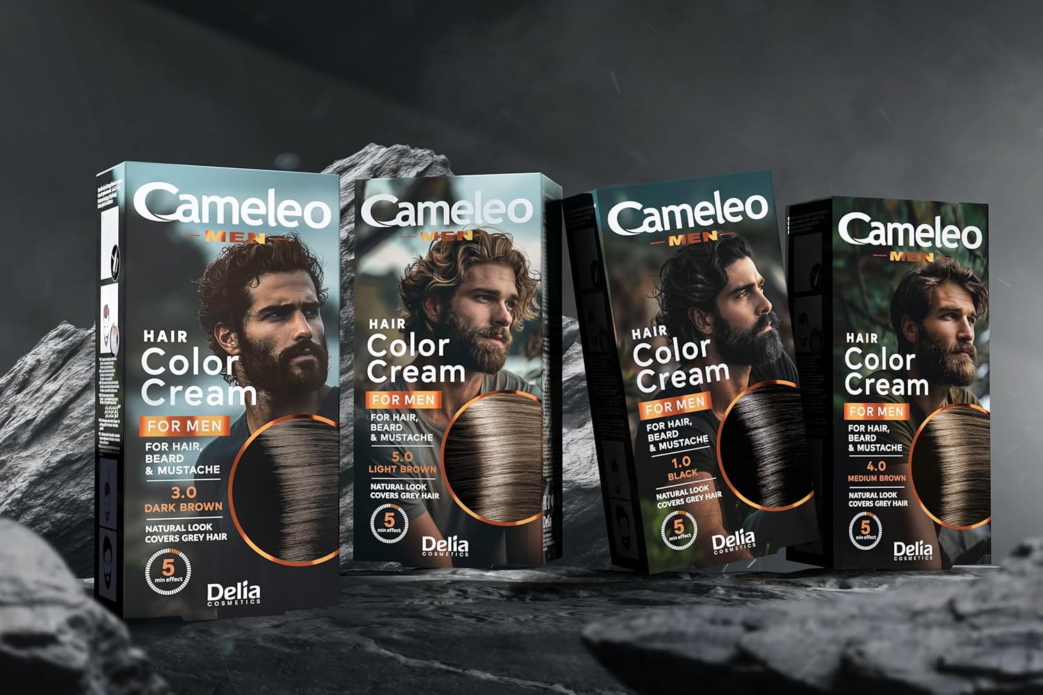 Cameleo Men - Permanent Hair Dye | Light Brown Colour for Hair Beard & Moustache | Natural Colour Effect in 5 Minutes | Cover Grey Hair | Ammonia FREE | 30ml : Amazon.co.uk: Beauty