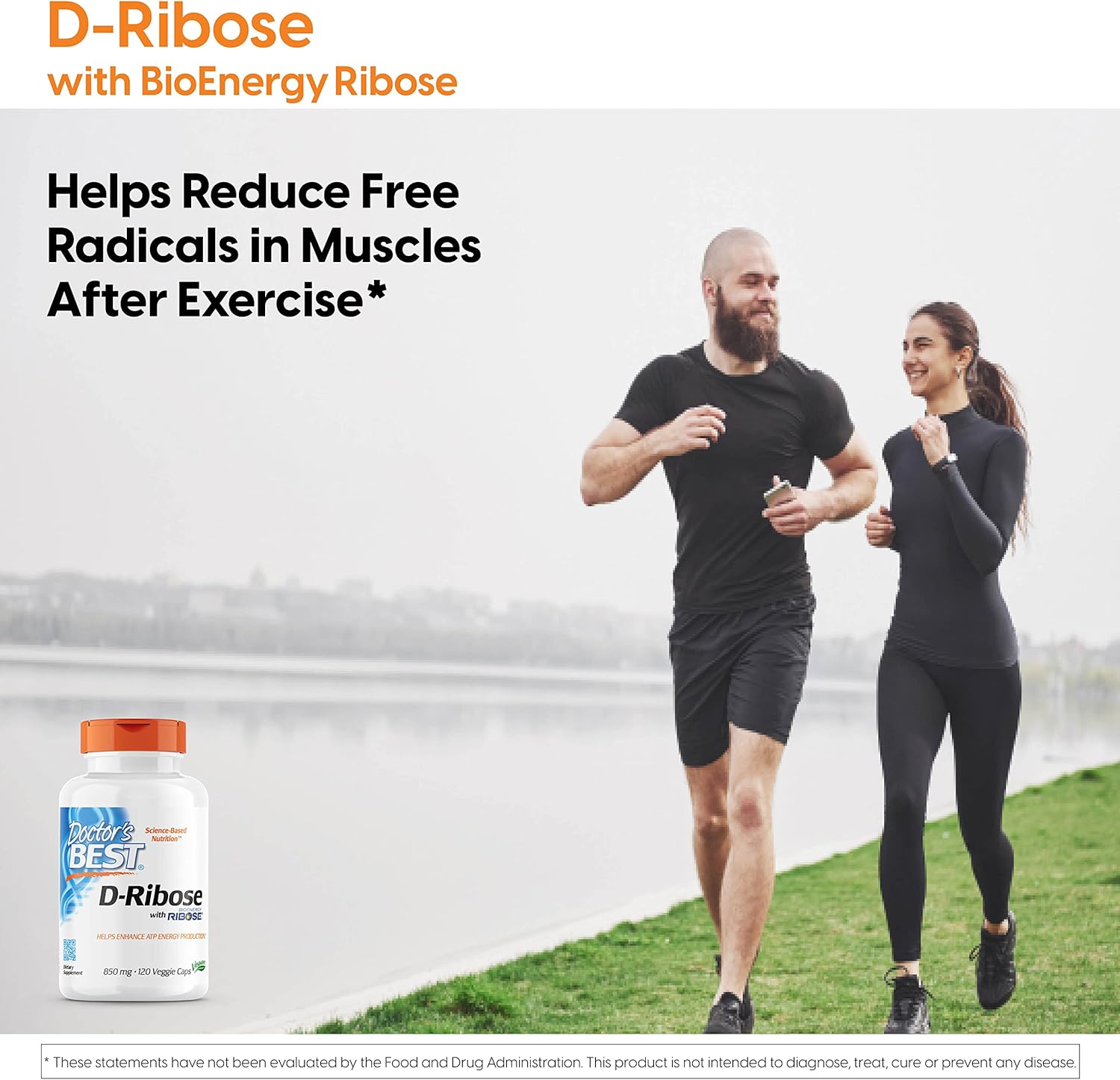 Doctor'S Best D-Ribose, Supports Atp Energy Production, Non-Gmo, Gluten Free, Soy Free, Vegan 120 Veggie Caps : Health & Household