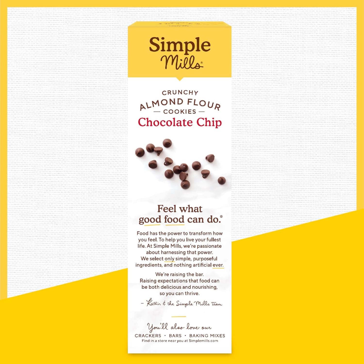 Simple Mills Almond Flour Crunchy Cookies, Chocolate Chip - Gluten Free, Vegan, Healthy Snacks, Made With Organic Coconut Oil, 5.5 Ounce (Pack Of 1)