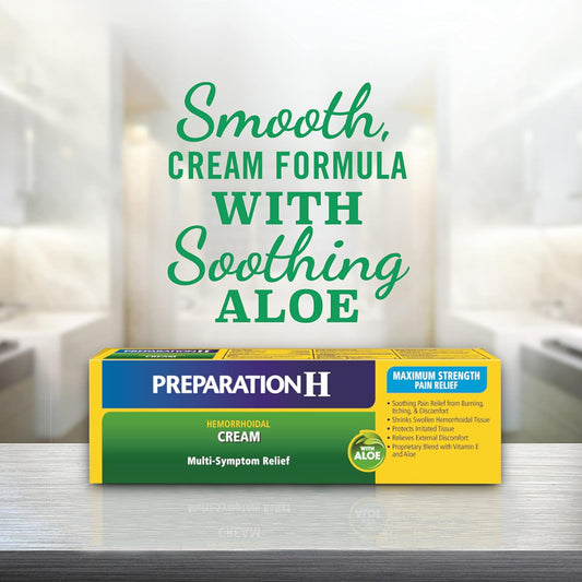 Preparation H Hemorrhoid Cream with Aloe for Multi-Symptom Relief - 1.8 Oz Tube