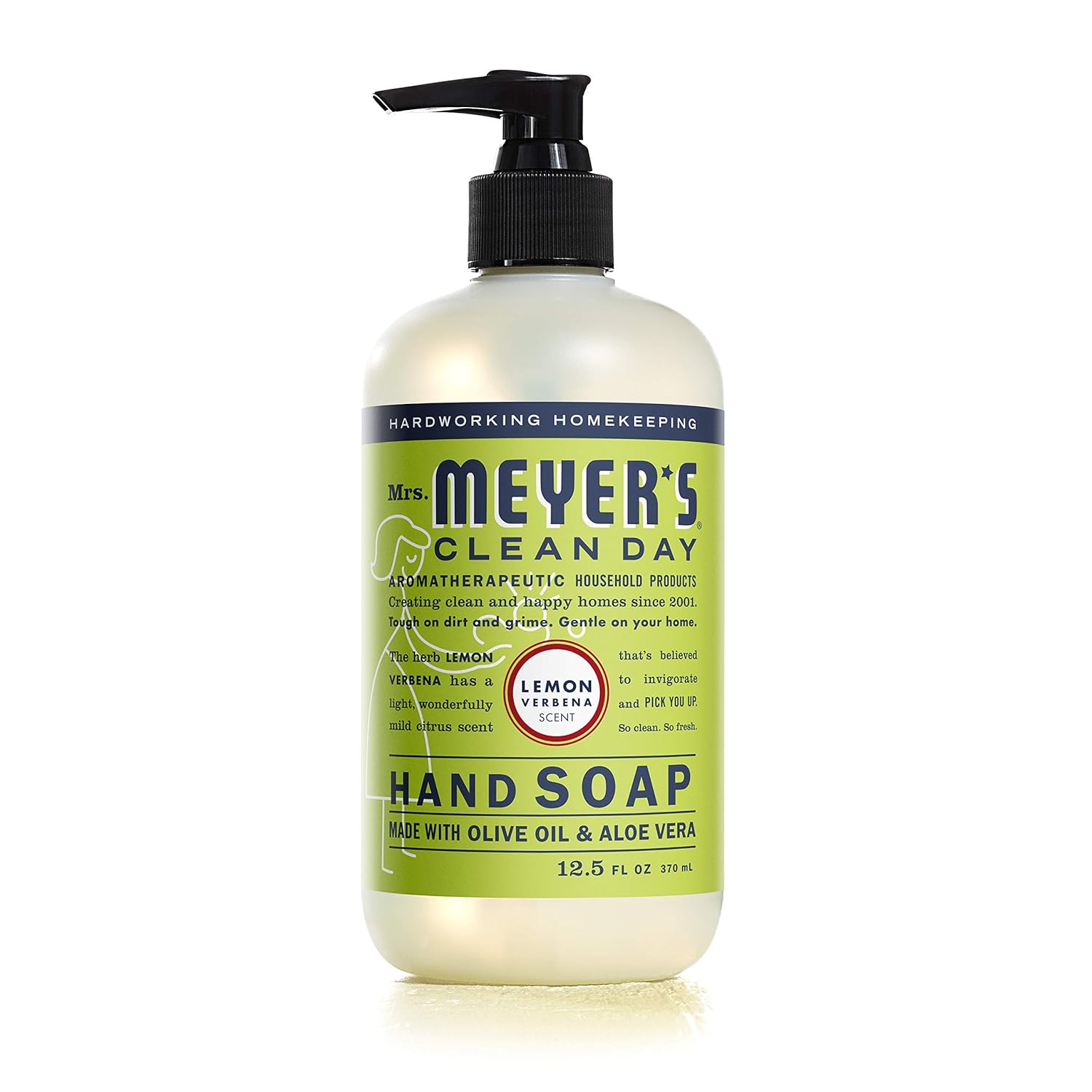 Mrs. Meyer'S Clean Day Hand Soap, Made With Essential Oils, Biodegradable Formula, Lemon Verbena, 12.5 Fl. Oz