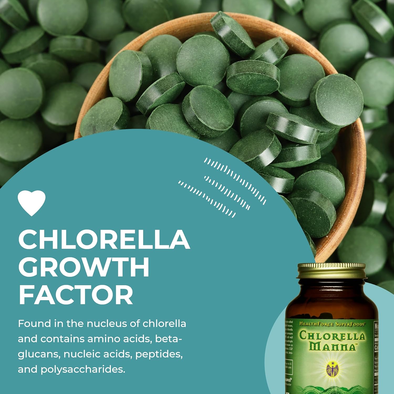 HEALTHFORCE SUPERFOODS Chlorella Manna - Tablets - 400 Vegan Tablets : Health & Household