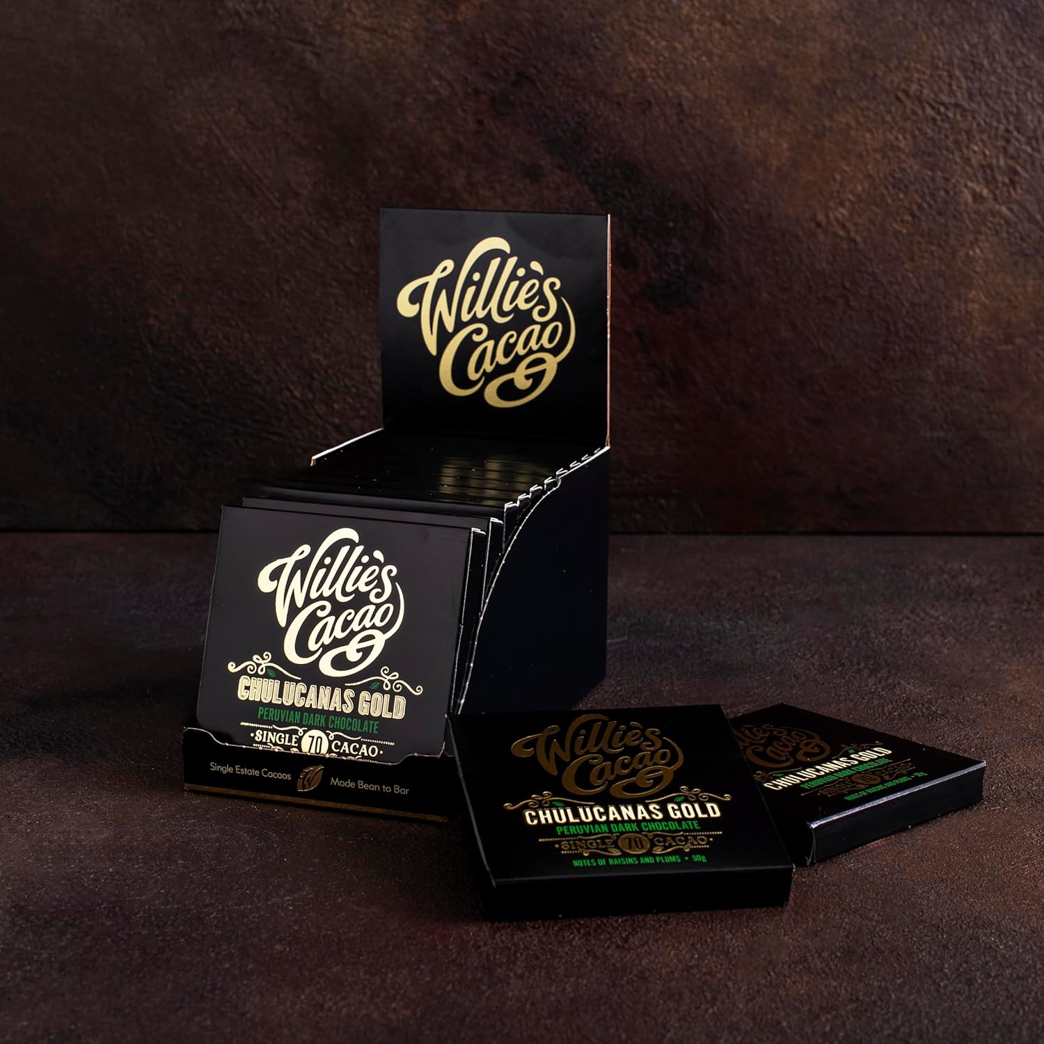Willie's Cacao -70% Chulucanas dark chocolate bar - 50g x 12 - Notes of raisins and plums - Single estate Peruvian cacao - Vegan chocolate - Artisan chocolate - Bean to bar : Amazon.co.uk: Grocery