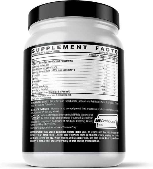Nutrex Research Outlift Clinically Dosed Pre Workout Powder with Creat