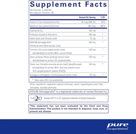 Pure Encapsulations Purecell | Advanced Antioxidant And Adaptogen Cellular Health Formula | 120 Capsules