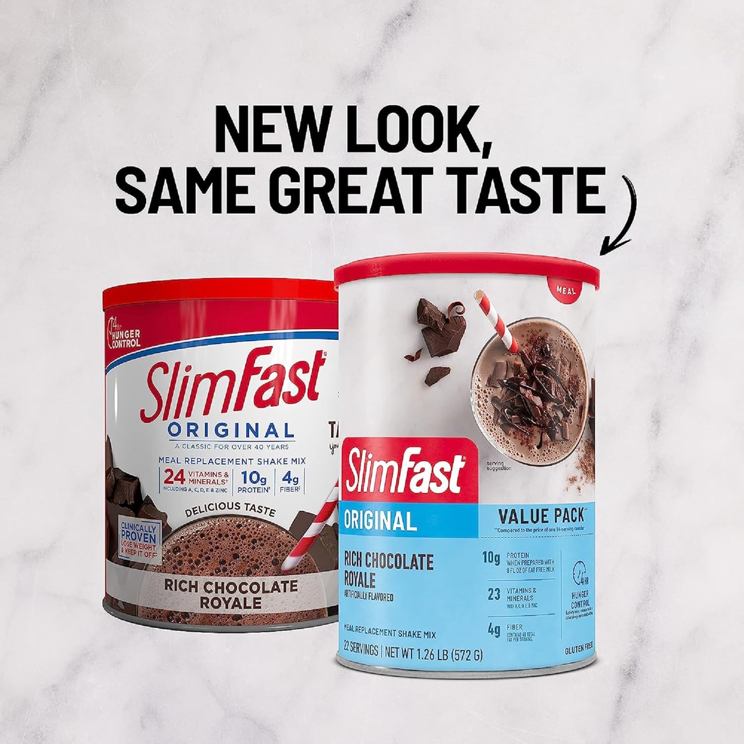 SlimFast Meal Replacement Powder, Original Rich Chocolate Royale, 10g of Protein, 22 Servings (Packaging May Vary) : Grocery & Gourmet Food