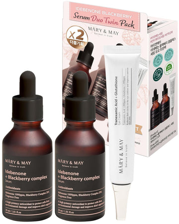 Mary&May Idebenone Blackberry Serum Duo Twin Pack (30Ml X2+Eye Cream12G)