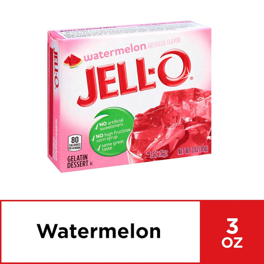 Jell-O Watermelon Gelatin Mix (3 Oz Boxes, Pack Of 6)