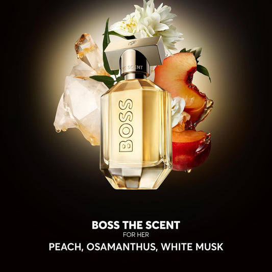 Boss The Scent - Eau De Parfum For Her - Ambery Fragrance With Notes Of Honeyed Peach, Osmanthus Flower And Roasted Cocoa - High Longevity - 50Ml
